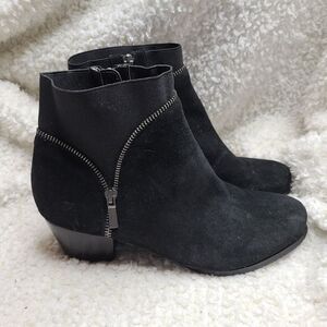 Ros Hommerson Bess Black Leather Ankle Boots size 10.5